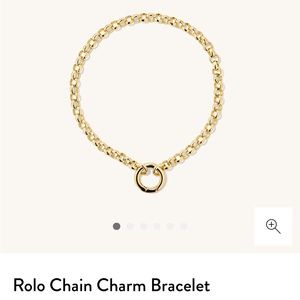 Mejuri Rolo chain charm bracelet 6”